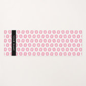 ピンクの唇,キス,口紅,あなたの名前,パーソナライズ ヨガマット (正面(横))