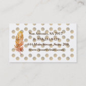 ピンクの唇 ゴールドドット 名刺 (裏面)