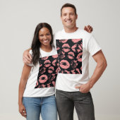 ピンクの唇:シームレスな予測できなヴィンテージ Tシャツ (ユニセックス)