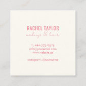 ピンクの唇 | ミントメイクアップスクエア名刺 スクエア名刺 (裏面)