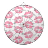 ピンクの唇、唇のパターン、ピンクの口紅、キス ダーツボード (正面)