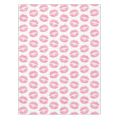 ピンクの唇、唇のパターン、ピンクの口紅、キス テーブルクロス (正面)