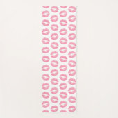 ピンクの唇、唇のパターン、ピンクの口紅、キス ヨガマット (正面)