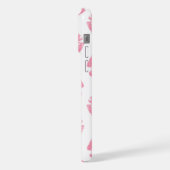 ピンクの唇、唇のパターン、ピンクの口紅、キス iPhoneケース (左側面)