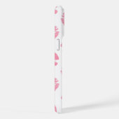 ピンクの唇、唇のパターン、ピンクの口紅、キス iPhoneケース (右側面)