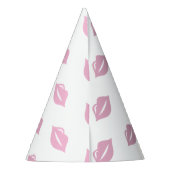 ピンクの唇、誕生日 パーティーハット (裏面)