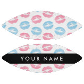 ピンクの唇、青の唇、キス、名前、パーソナライズ アメリカンフットボール (パネル)