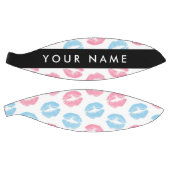 ピンクの唇、青の唇、キス、名前、パーソナライズ バスケットボール (パネル)