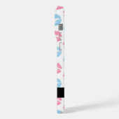 ピンクの唇、青の唇、キス、名前、パーソナライズ iPhoneケース (左側面)