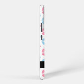 ピンクの唇、青の唇、キス、名前、パーソナライズ SAMSUNG GALAXYケース (右側面)