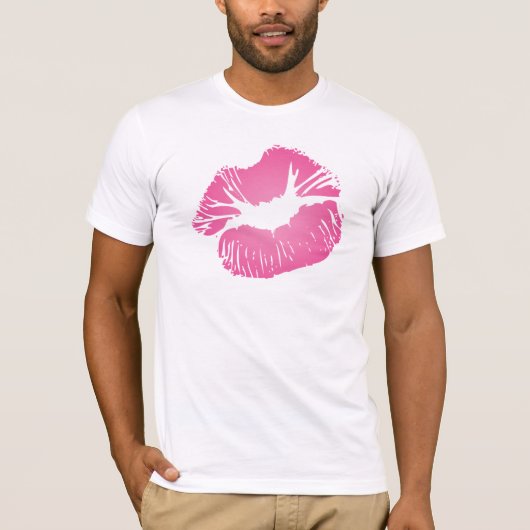 ピンクの唇 Tシャツ (正面)