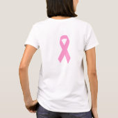 ピンクの啓発リボン Tシャツ (裏面)