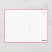 ピンクの喜びありがとうあいさつ葉書 ポストカード (裏面)