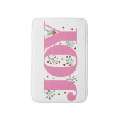 ピンクの喜びとベリーのクリスマスホリデー バスマット (正面縦)