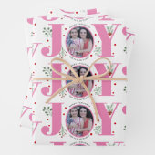 ピンクの喜びと果実クリスマスの休日の写真 ラッピングペーパーシート (インサイチュ)