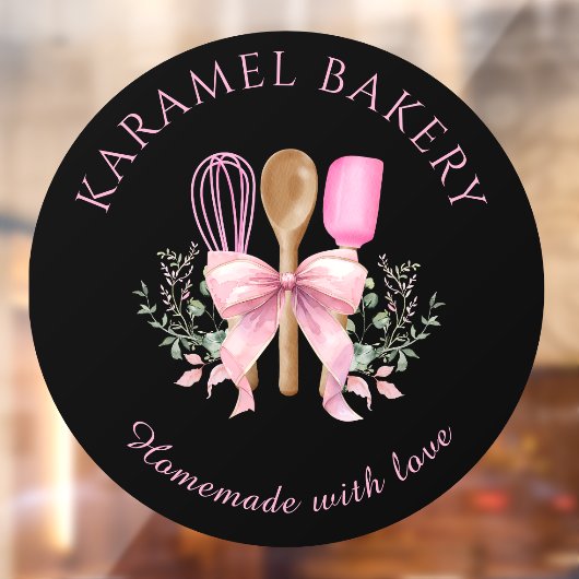 ピンクの器具ベーカリー料理ウィンドウの固定 ウィンドウサイン (シート2)