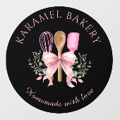 ピンクの器具ベーカリー料理ウィンドウの固定 ウィンドウサイン (シート)