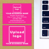 ピンクの四角形エンクロージャカード上のビジネスブランド エンクロージャーカード