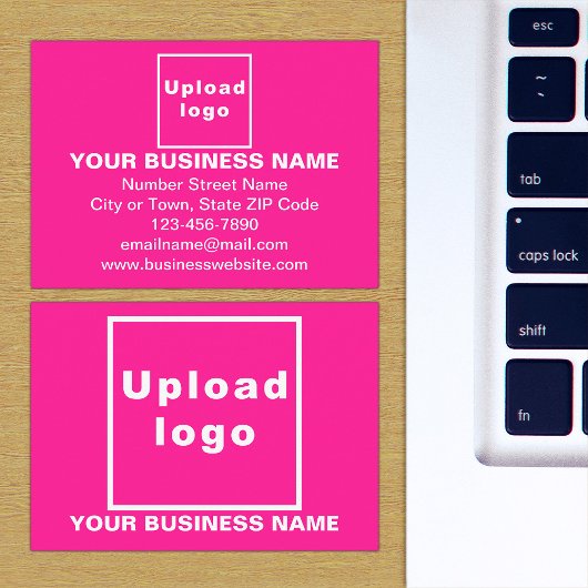 ピンクの四角形エンクロージャカード上のビジネスブランド エンクロージャーカード
