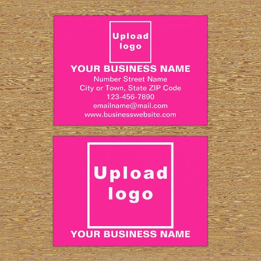 ピンクの四角形エンクロージャカード上のビジネスブランド エンクロージャーカード