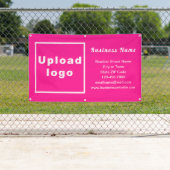 ピンクの四角形バナーのビジネスブランド 横断幕 (インサイチュ)