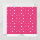 ピンクの回転木馬の誕生日のパーティの招待状 招待状 (裏面)