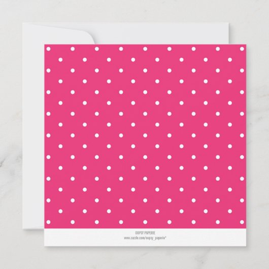 ピンクの回転木馬の誕生日のパーティの招待状 招待状 (裏面)