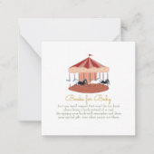 ピンクの回転木馬ブックベビーエンクロージャカード ノートカード (正面)