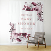 ピンクの国フローラ赤ちゃんシャワー写真の背景 タペストリー (インサイチュ)