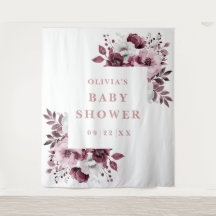 ピンクの国フローラ赤ちゃんシャワー写真の背景