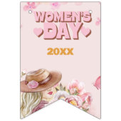 ピンクの国際女性デー 2025 バンティングフラッグ (第3の旗)