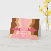 ピンクの国際的な女性の日 カード (黄色い花)