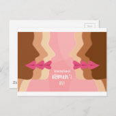 ピンクの国際的女性の日 ポストカード (正面/裏面)