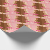 ピンクの国際的女性の日 ラッピングペーパー (角)