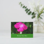 ピンクの園芸花 名刺 (スタンド正面)