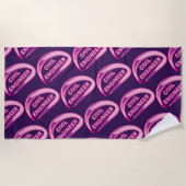 ピンクの土木技師 ビーチタオル (正面)