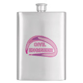 ピンクの土木技師 フラスク (正面)