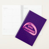 ピンクの土木技師 プランナー手帳 (ディスプレー)