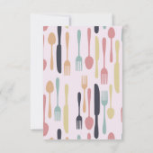 ピンクの在庫台所ブライダルシャワーの招待状 招待状 (裏面)