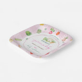 ピンクの地元で育った赤ちゃんシャワー ペーパープレート (傾斜あり)