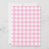 ピンクの地元で育てたベイビーシャワー 招待状 (裏面)