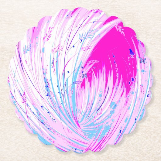 ピンクの地平線 ペーパーコースター (正面)