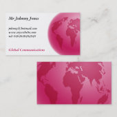 ピンクの地球、ジョニージョーンズ氏 名刺 (正面/裏面)
