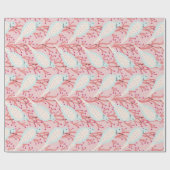 ピンクの地面にウミガメが2匹飼っている ラッピングペーパー (フラット)