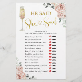 ピンクの埃っぽいバラブライダルシャワー彼は彼女が言った