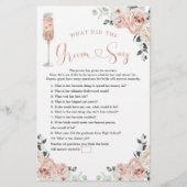 ピンクの埃っぽいバラ花びらとプロセッコ新郎サイゲーム (正面)