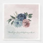 ピンクの埃っぽい青いネイビー・ブルーのフローラ・グリーン結婚リー (正面)