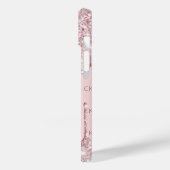 ピンクの埃の多いバラモノグラムイニシャルが乾燥 Case-Mate iPhoneケース (裏面 / 左)