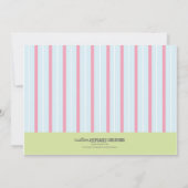 ピンクの城の赤毛の誕生日プリンセス 招待状 (裏面)