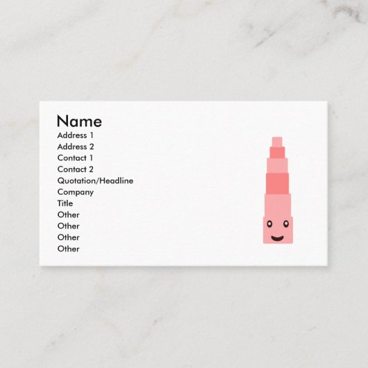 ピンクの塔 名刺 (正面)